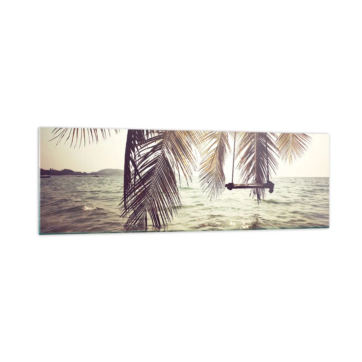 Billede på glas - Du kan svæve i skyerne efter behag - 160x50 cm