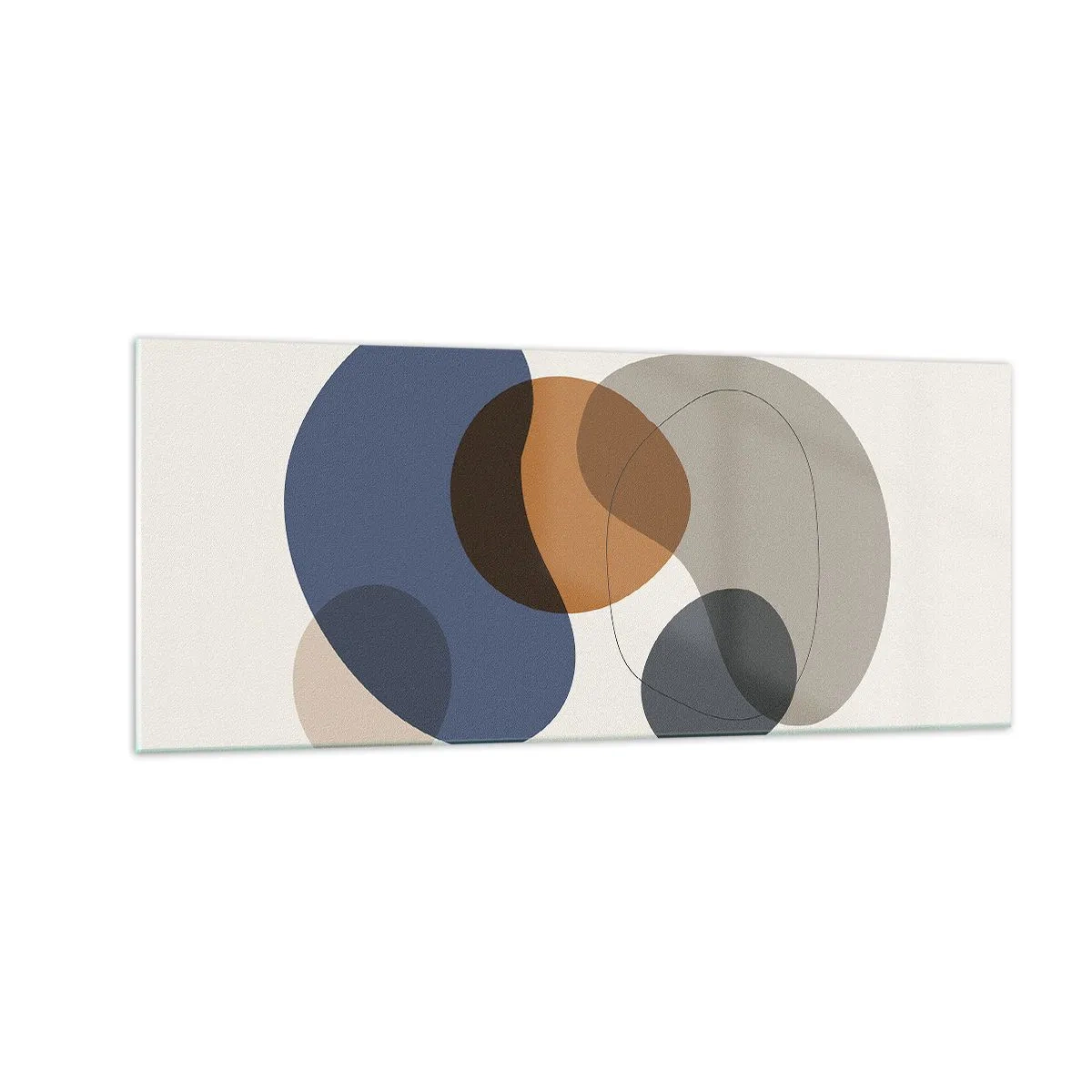 Billede på glas - Dråber af farve - 100x40 cm