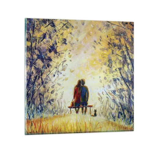 Billede på glas - Et magisk øjeblik - 40x40 cm