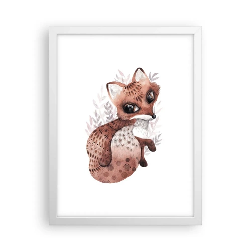 Plakat i hvid ramme - Kun kærlighed - 30x40 cm