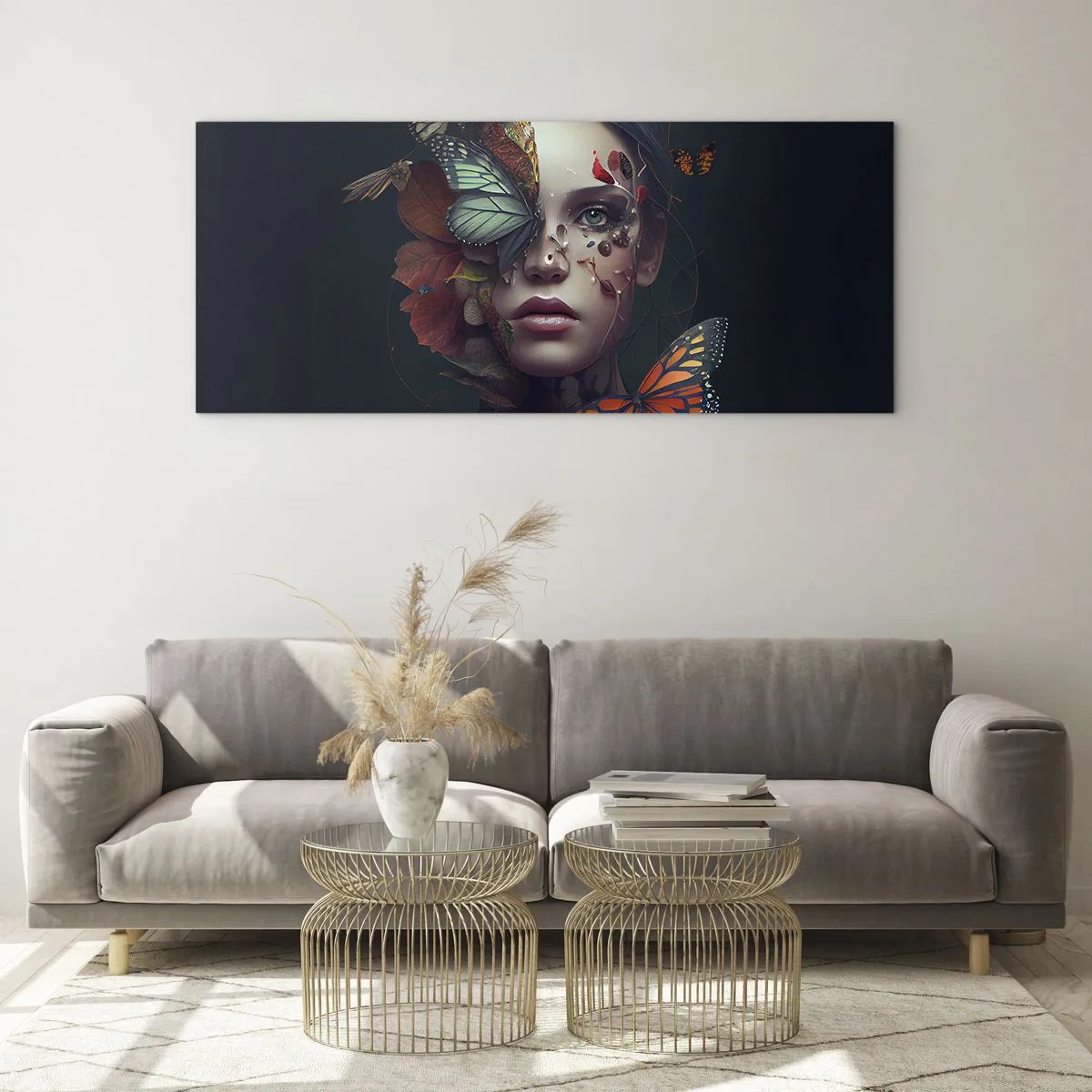 Billede på glas - En vidunderlig metamorfose - 100x40 cm