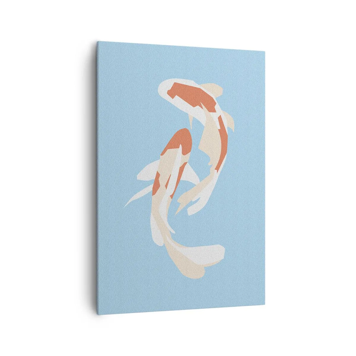 Lærredstryk - Billede på lærred - Spontan synkroniseret svømning - 70x100 cm