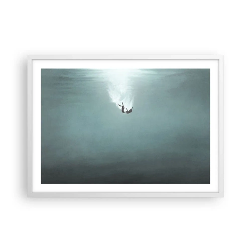 Plakat i hvid ramme - I havets favntag - 70x50 cm