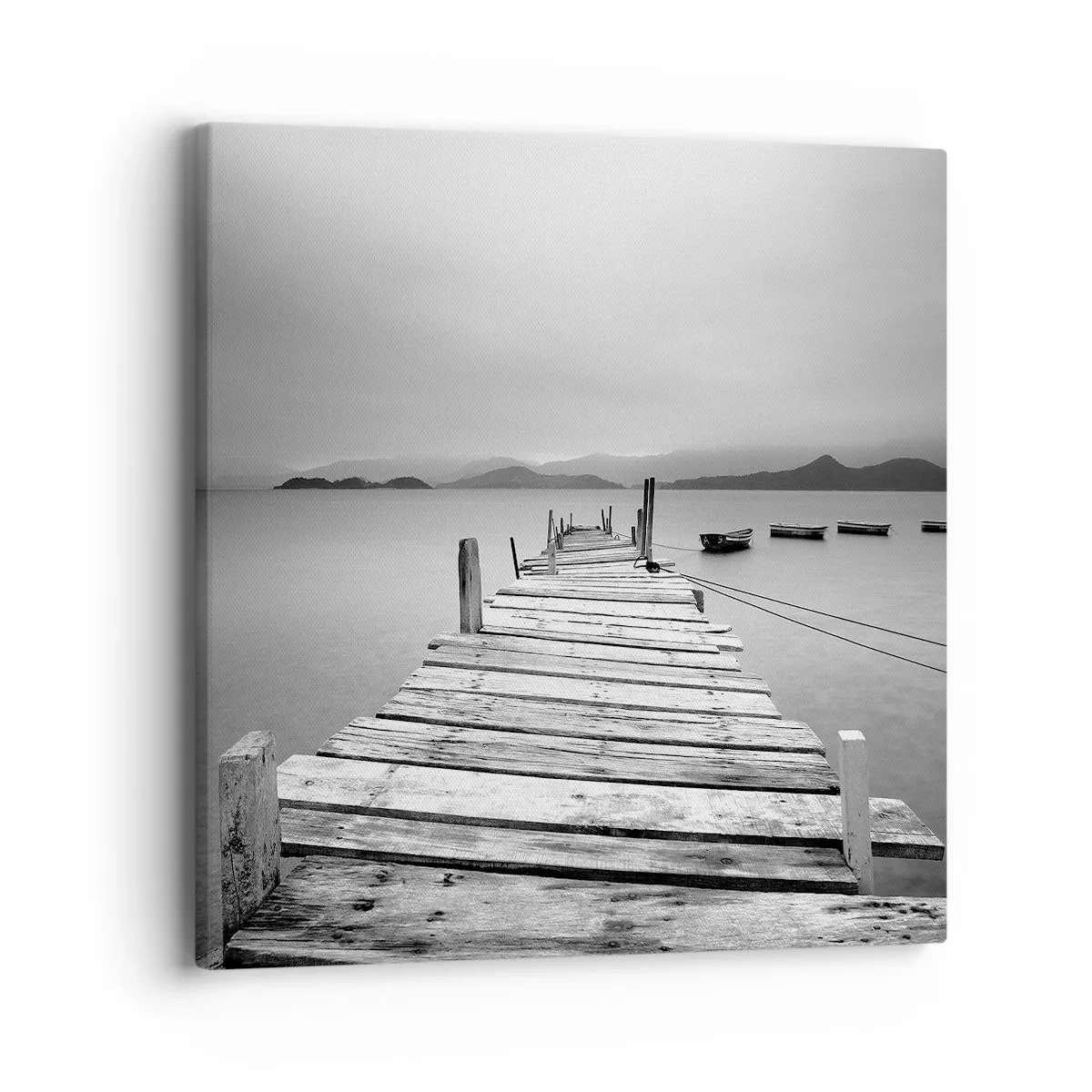Lærredstryk - Billede på lærred - Ud over bjergene, hinsides havene - 40x40 cm
