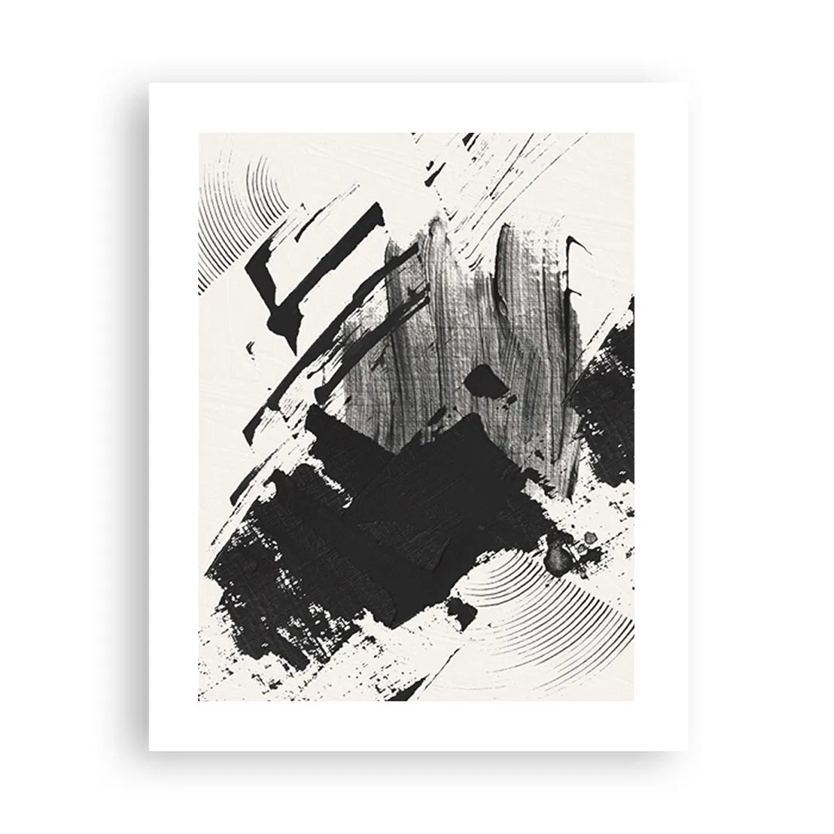 Plakat - Abstraktion - det sortes udtryk - 40x50 cm