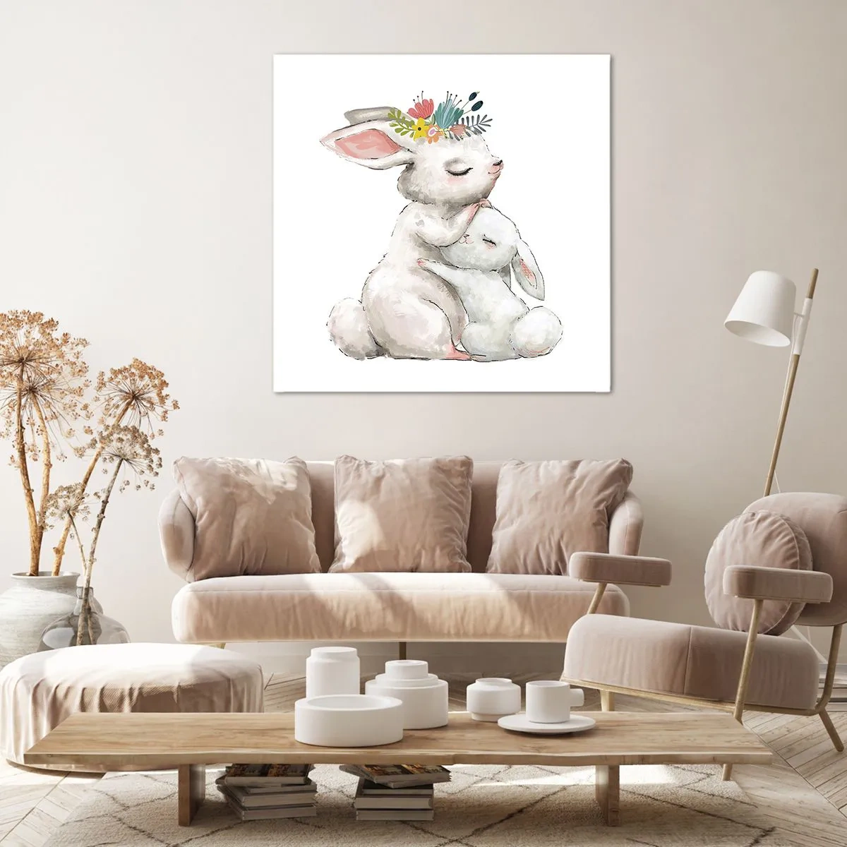 Lærredstryk - Billede på lærred - Der er intet sted som hos mor - 30x30 cm