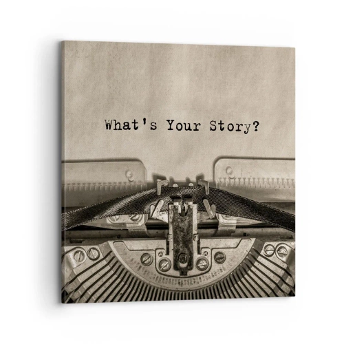 Lærredstryk - Billede på lærred - Fortæl mig - 70x70 cm