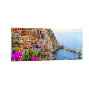 Billede på glas - En grinende by - 100x40 cm