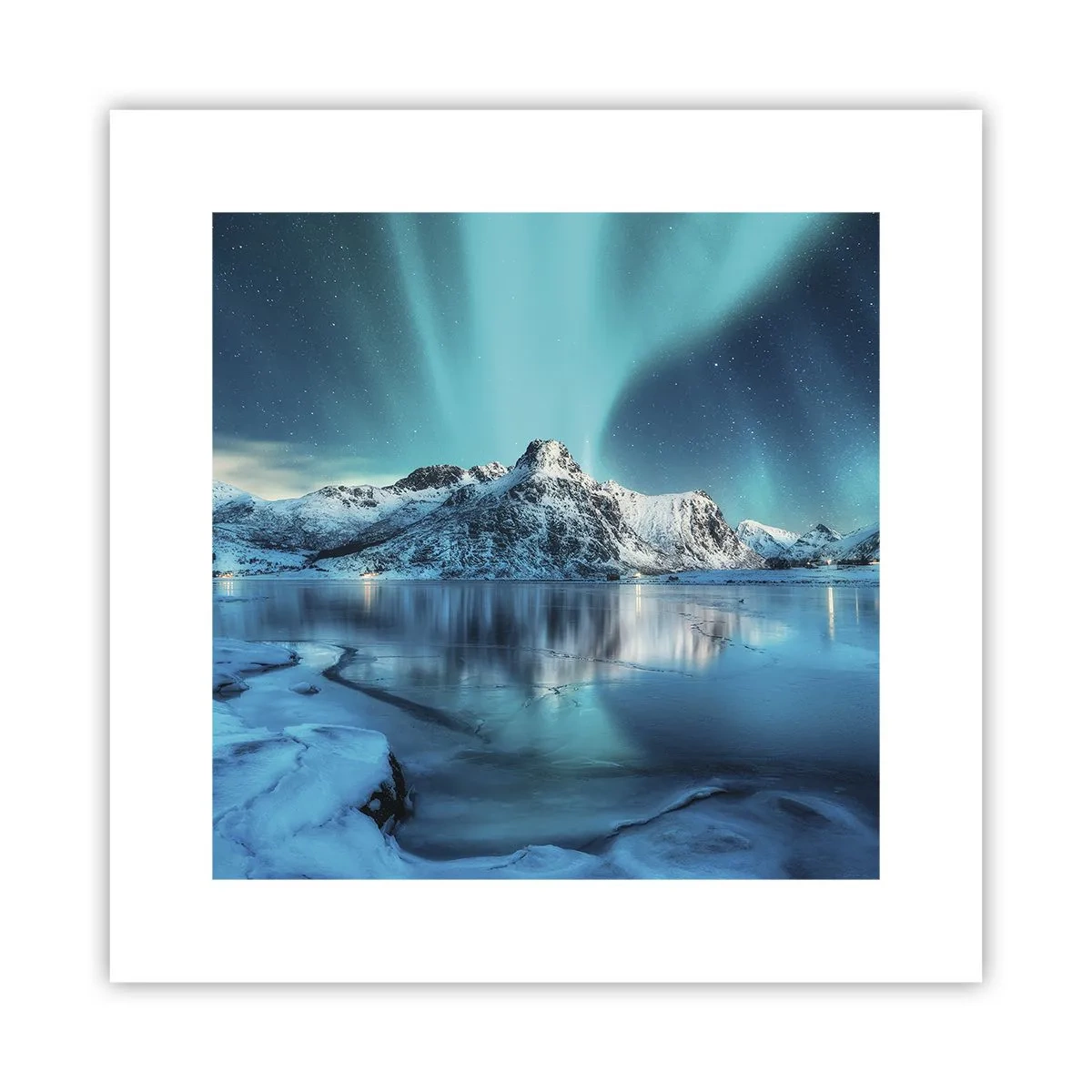 Plakat - Nat med lys - 30x30 cm