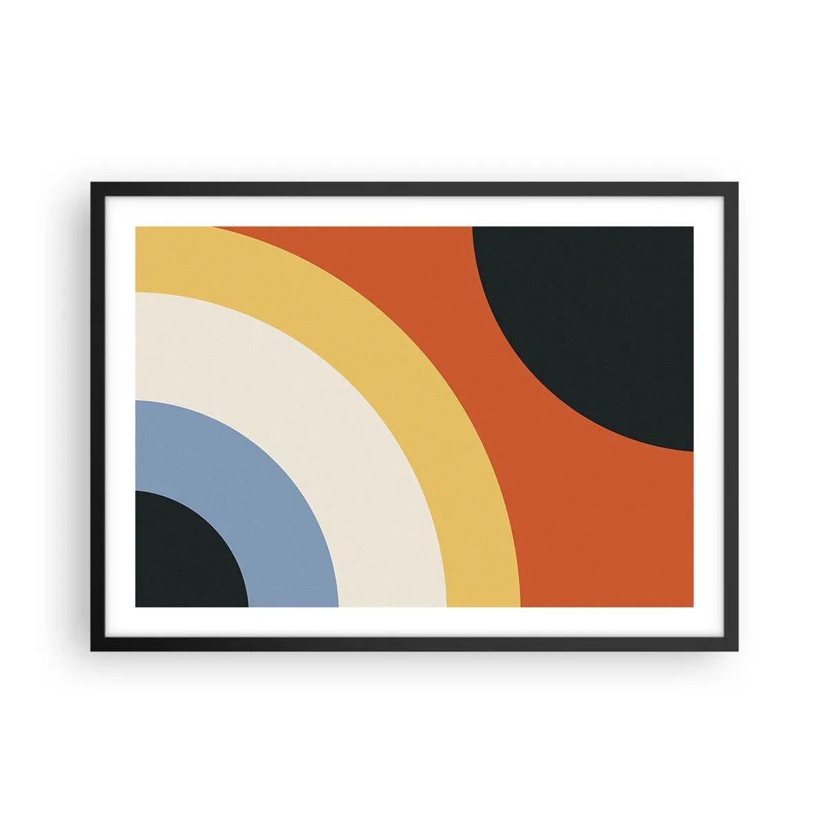 Plakat i sort ramme - Over for hinanden - 70x50 cm