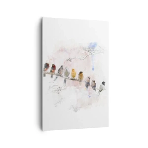 Lærredstryk - Billede på lærred - Møde med vinger - 80x120 cm