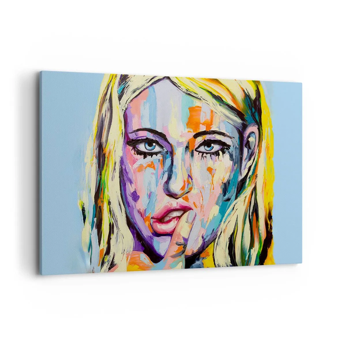 Lærredstryk - Billede på lærred - Se hende lige i øjnene - 120x80 cm