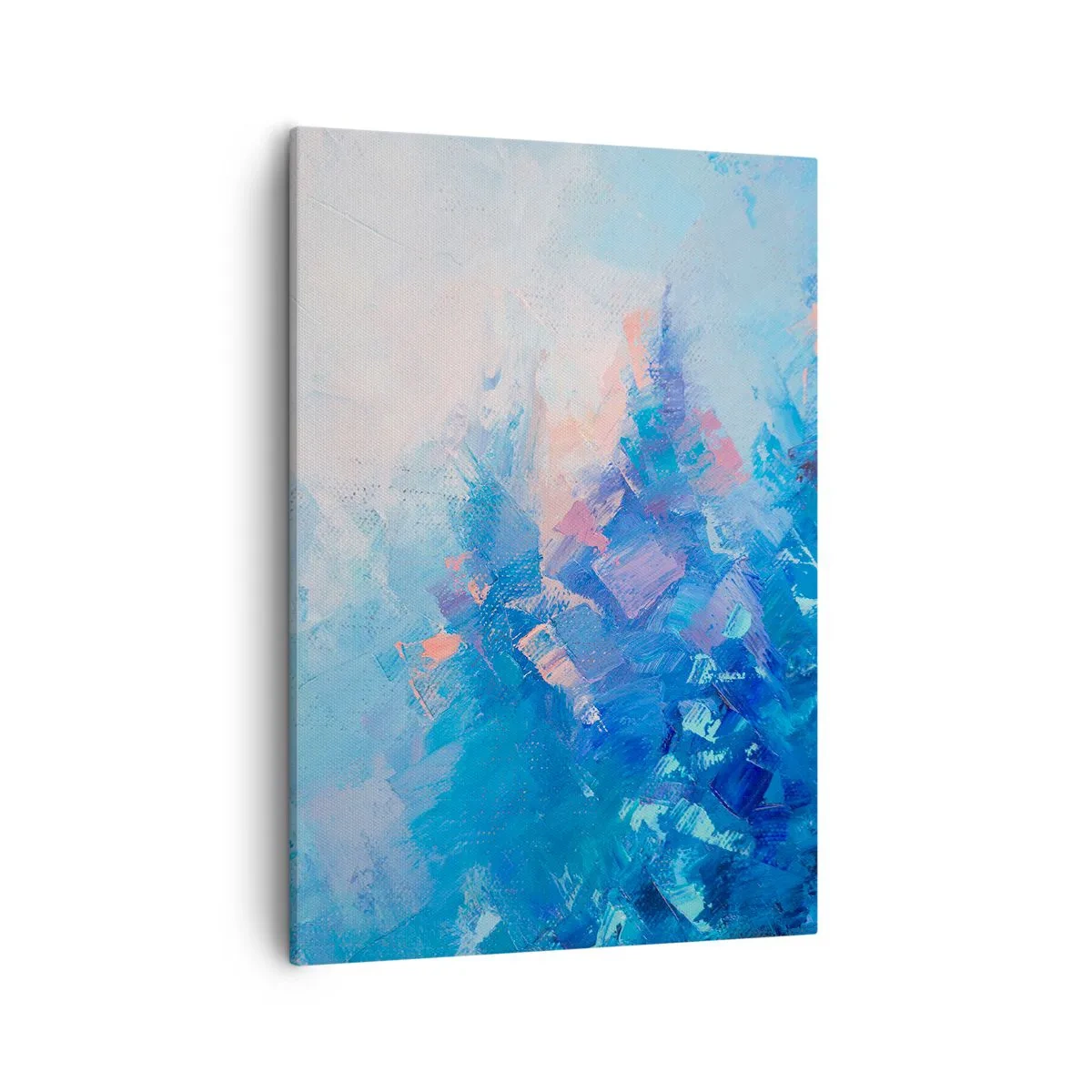 Lærredstryk - Billede på lærred - Vinter abstraktion - 50x70 cm