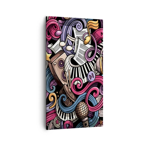 Lærredstryk - Billede på lærred - Kompliceret melodi - 45x80 cm