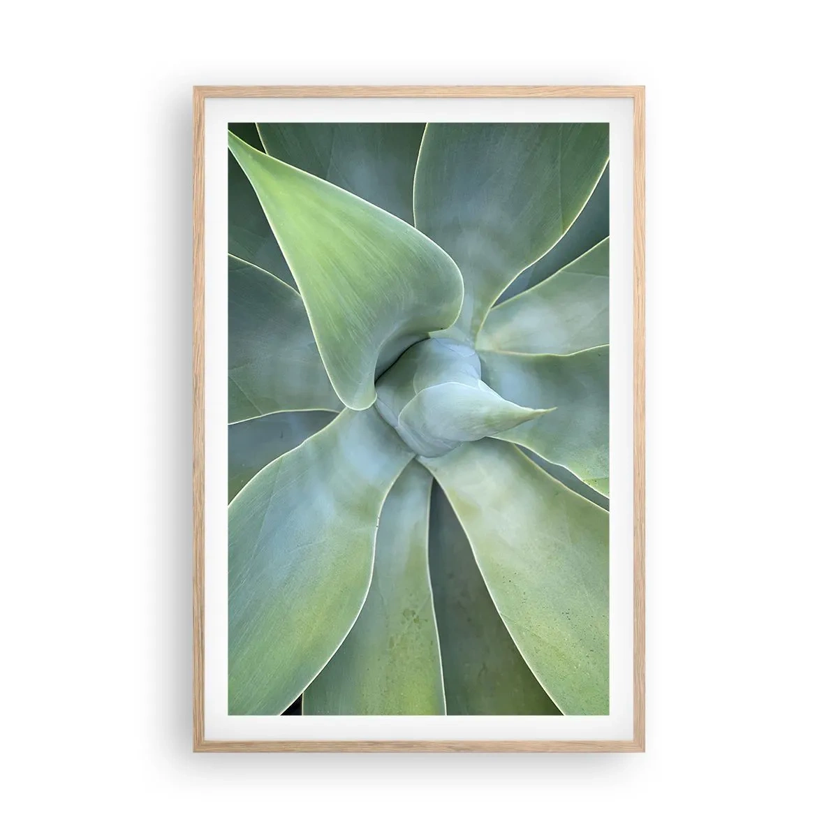 Plakat i ramme af lyst egetræ - Den grønne fødsel - 61x91 cm