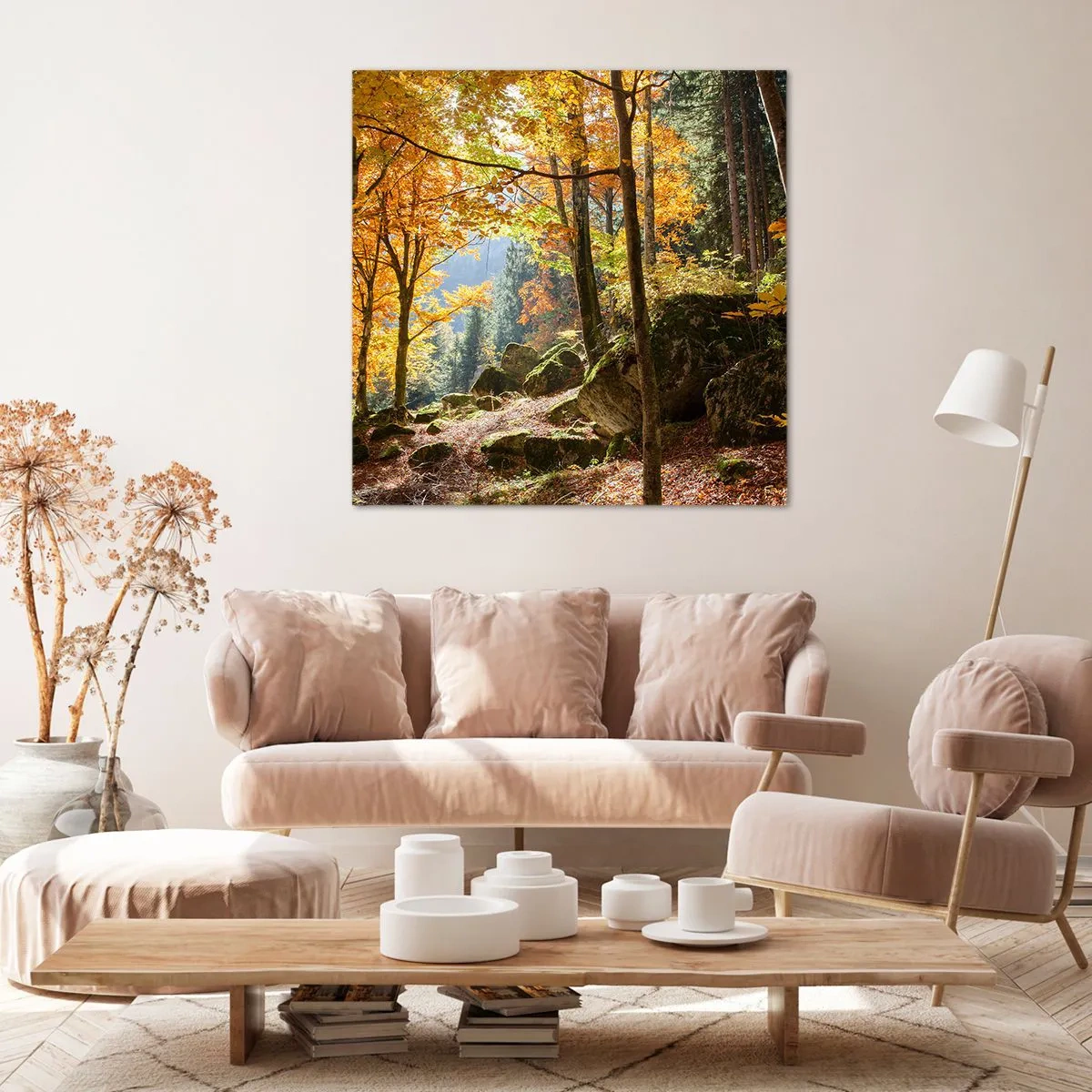 Lærredstryk - Billede på lærred - Tid til at slappe af - 60x60 cm