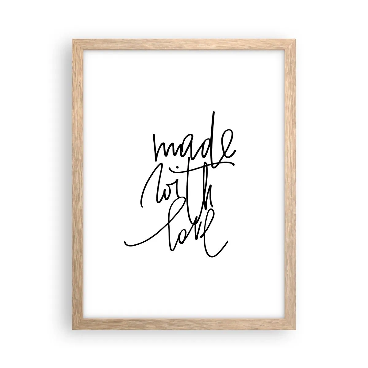 Plakat i ramme af lyst egetræ - Det bedste mærke - 30x40 cm