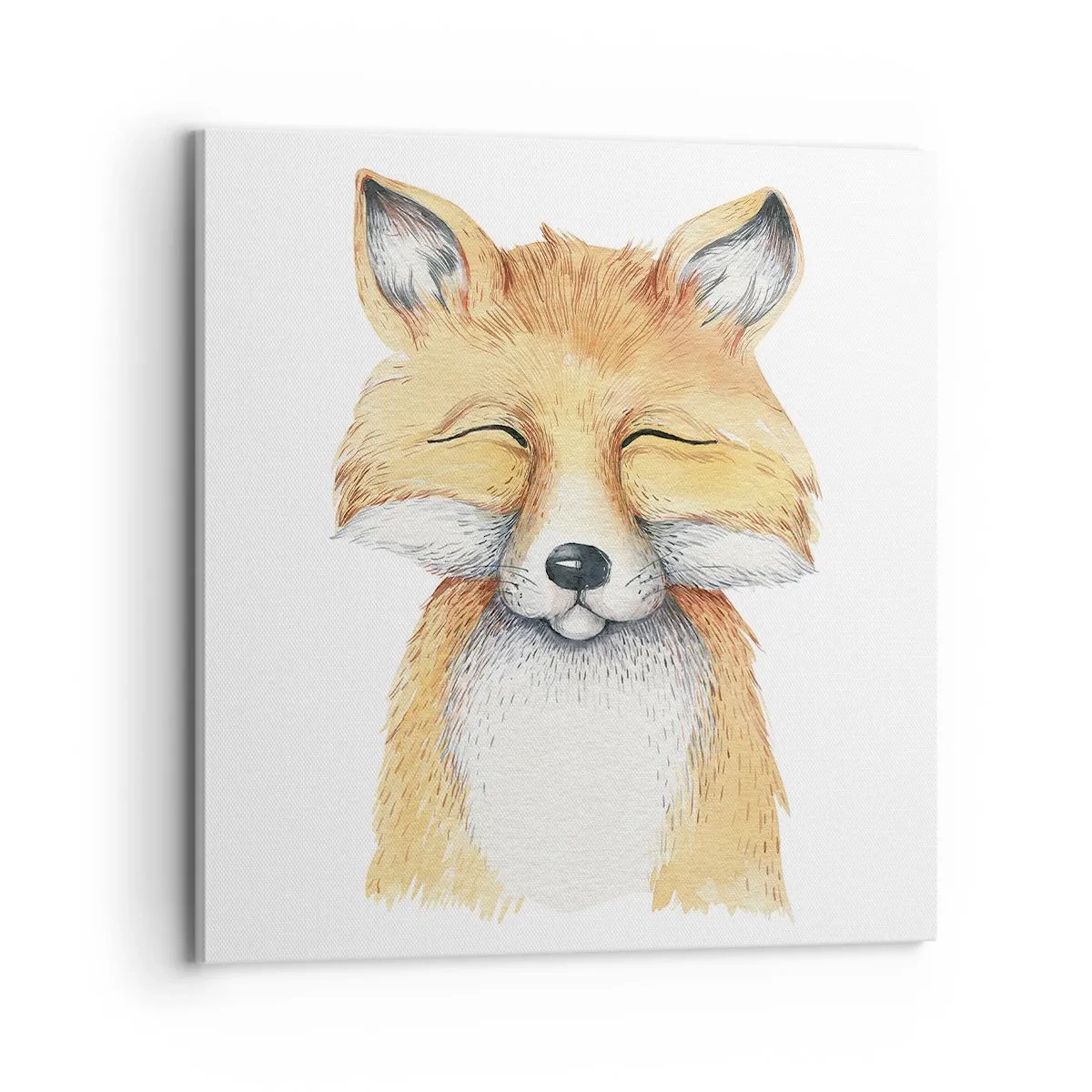 Lærredstryk - Billede på lærred - Rævehumor - 70x70 cm