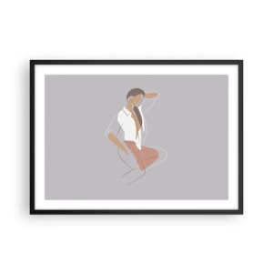 Plakat i sort ramme - Omrids af nåde - 70x50 cm