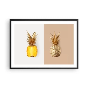 Plakat i sort ramme - Ananas til os - 70x50 cm