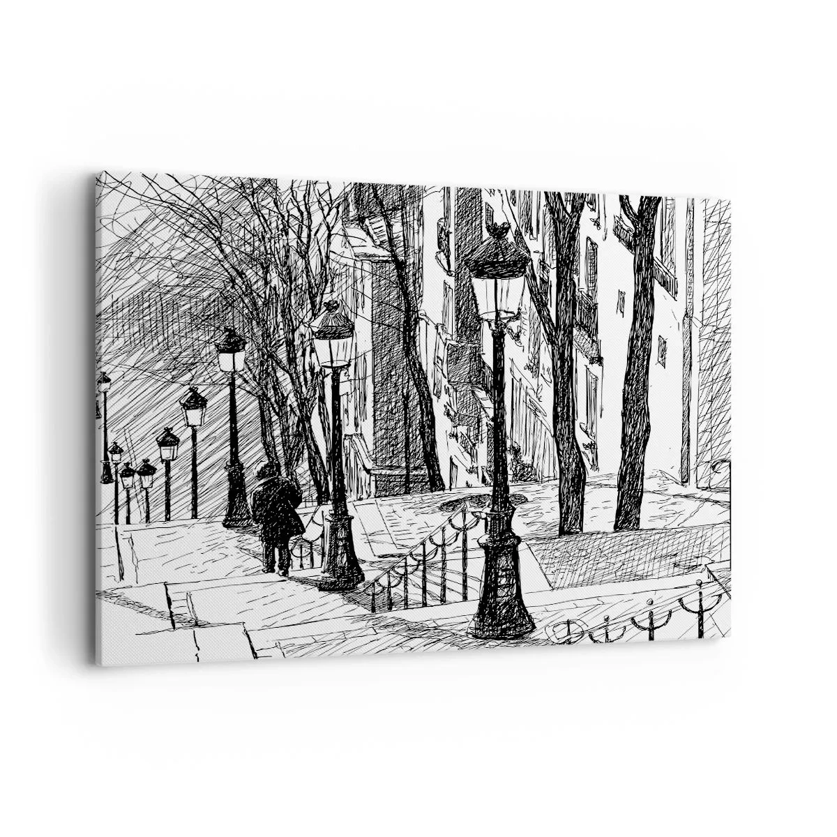 Lærredstryk - Billede på lærred - Kærlighedshistorie eller skrækhistorie? - 120x80 cm