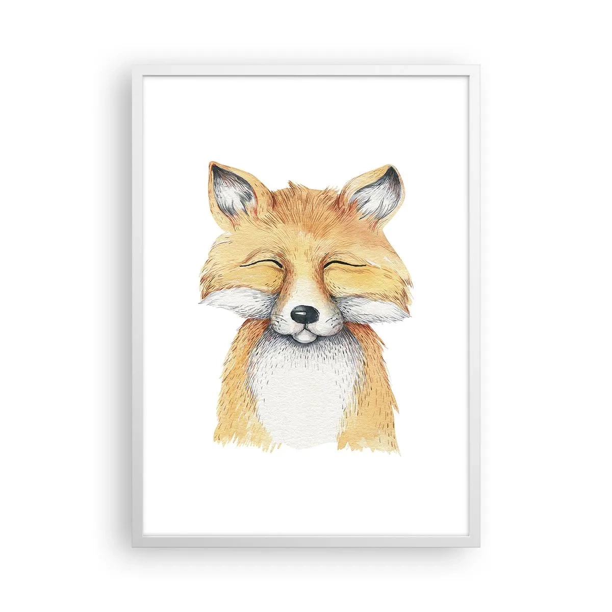 Plakat i hvid ramme - Rævehumor - 50x70 cm