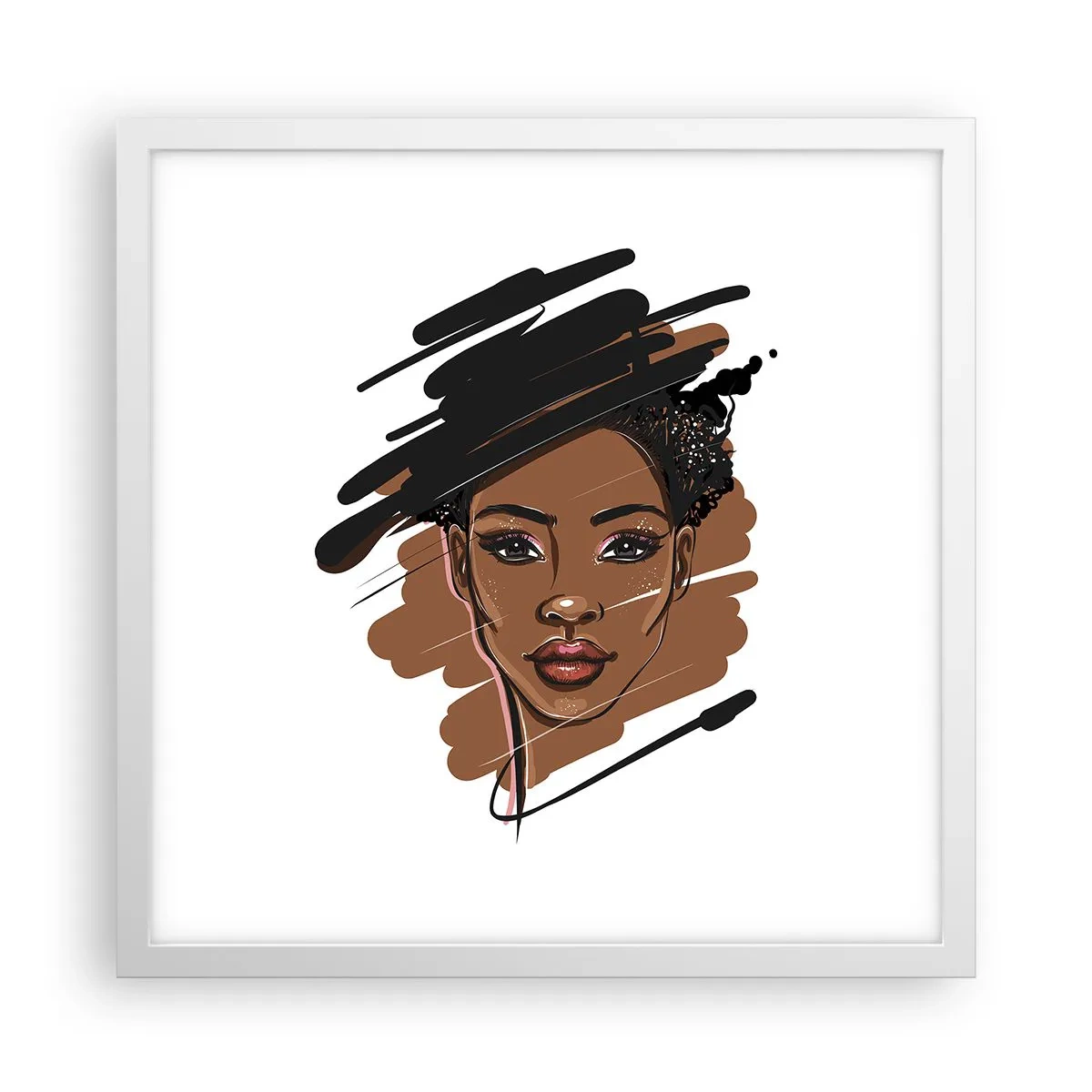 Plakat i hvid ramme - Sød som chokolade - 40x40 cm