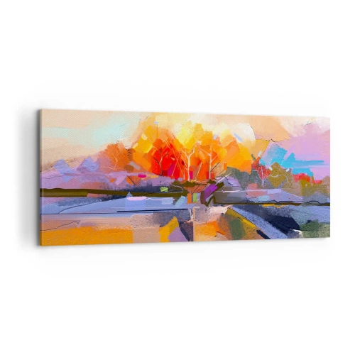 Lærredstryk - Billede på lærred - Det er blevet efterår - 100x40 cm