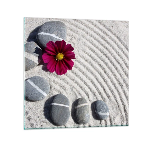 Billede på glas - Energi og ro i den magiske naturcirkel - 30x30 cm