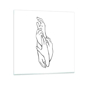 Billede på glas - God berøring - 30x30 cm