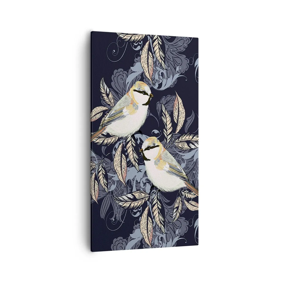 Lærredstryk - Billede på lærred - Gul-blå espalier - 55x100 cm