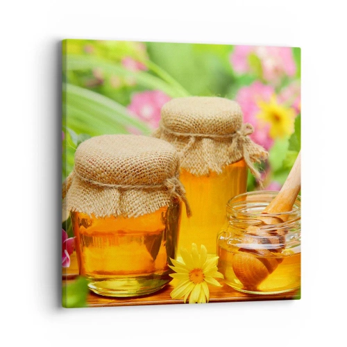 Lærredstryk - Billede på lærred - Sød og blomsteragtig - 40x40 cm