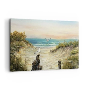 Lærredstryk - Billede på lærred - Vindstille tilbagetog - 120x80 cm