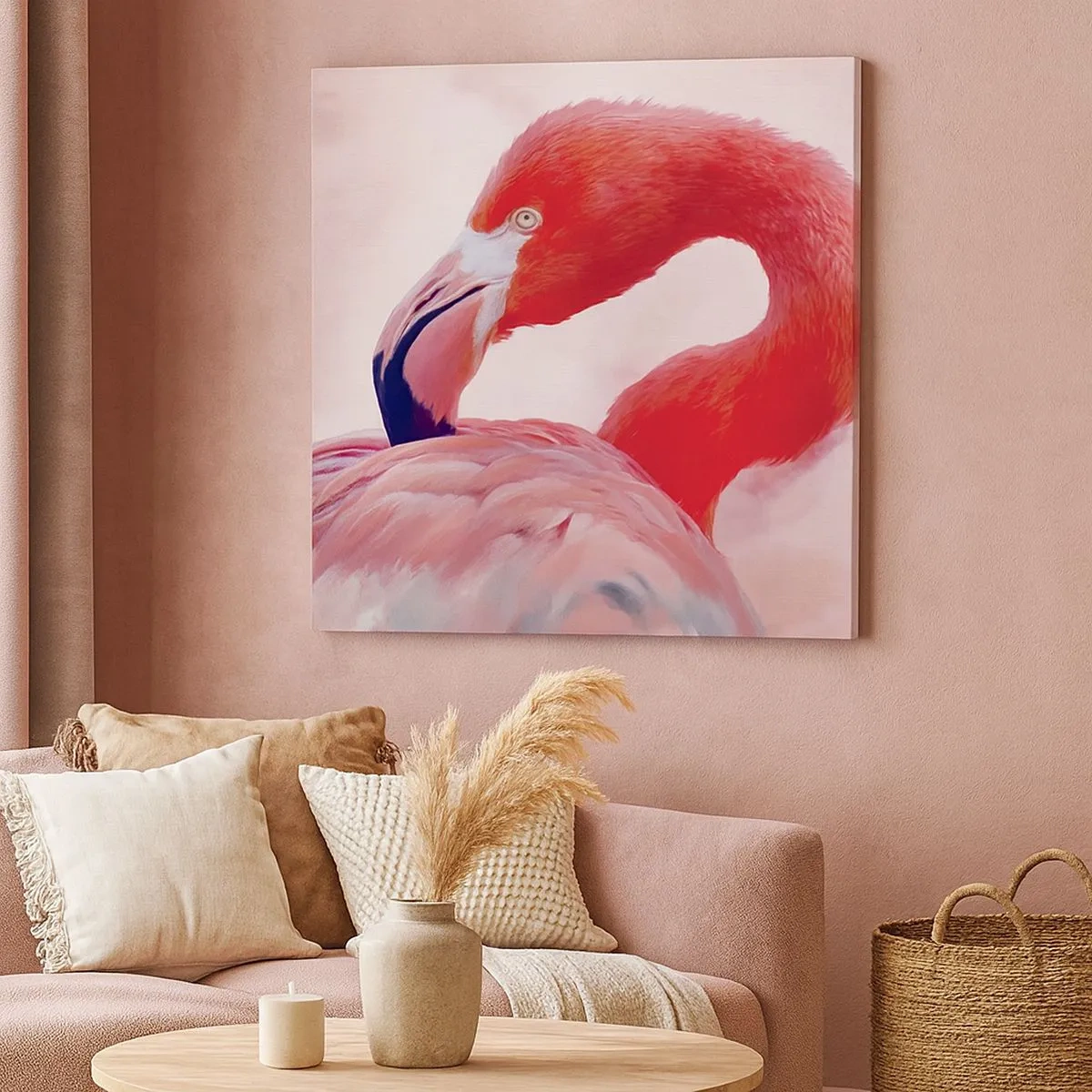 Lærredstryk - Billede på lærred - Fugleskønhed - 30x30 cm