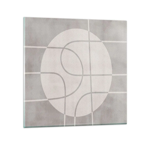 Billede på glas - Cirkulær og lige frem - 30x30 cm