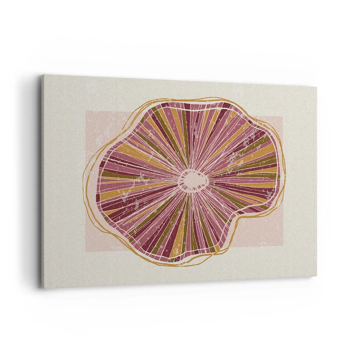 Lærredstryk - Billede på lærred - Strålende abstraktion - 120x80 cm