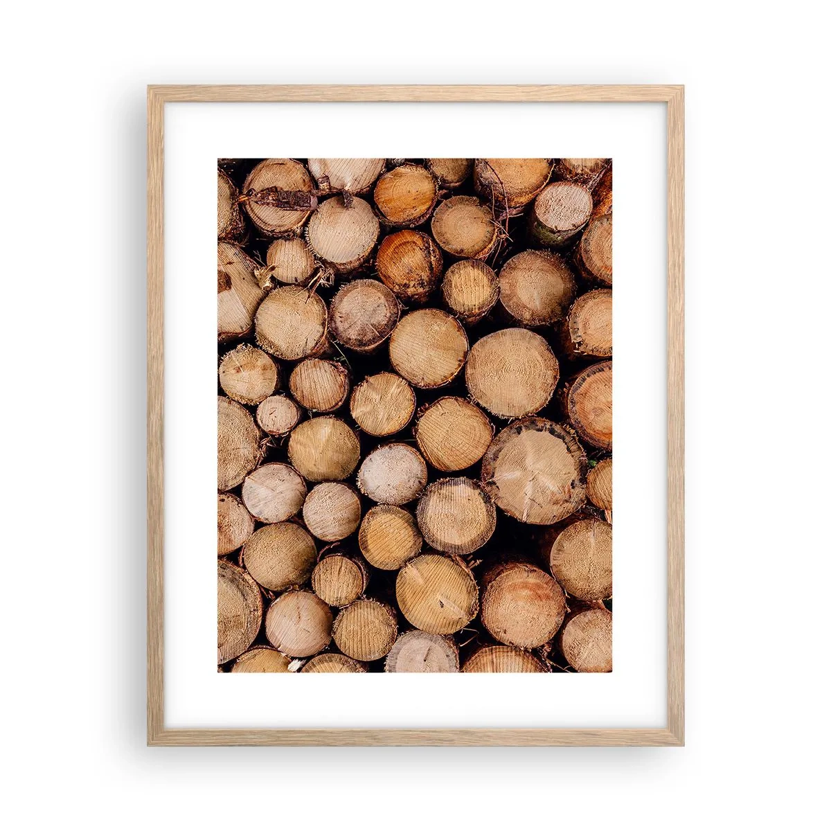 Plakat i ramme af lyst egetræ - En ny begyndelse - 40x50 cm