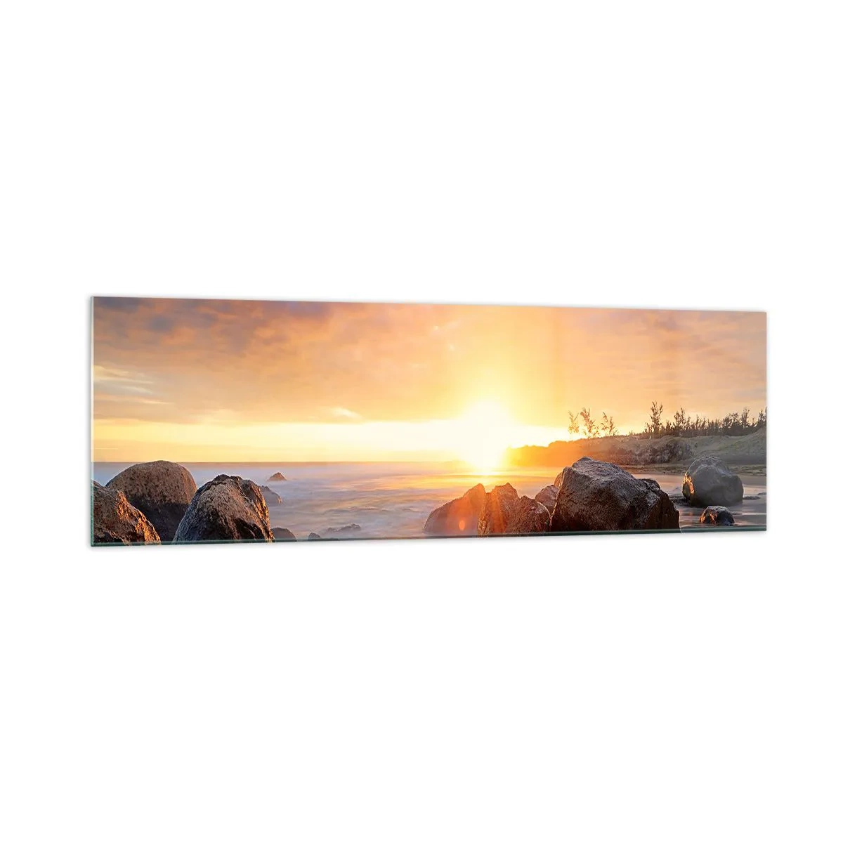 Billede på glas - En lysende aftenbrise - 160x50 cm