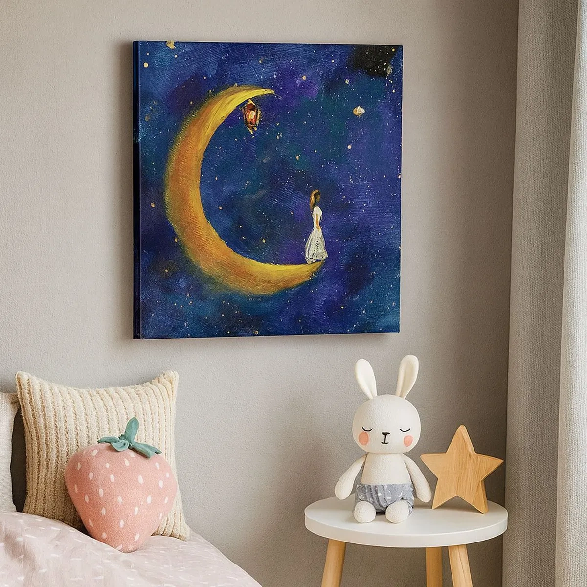 Lærredstryk - Billede på lærred - Kald på verden - 30x30 cm