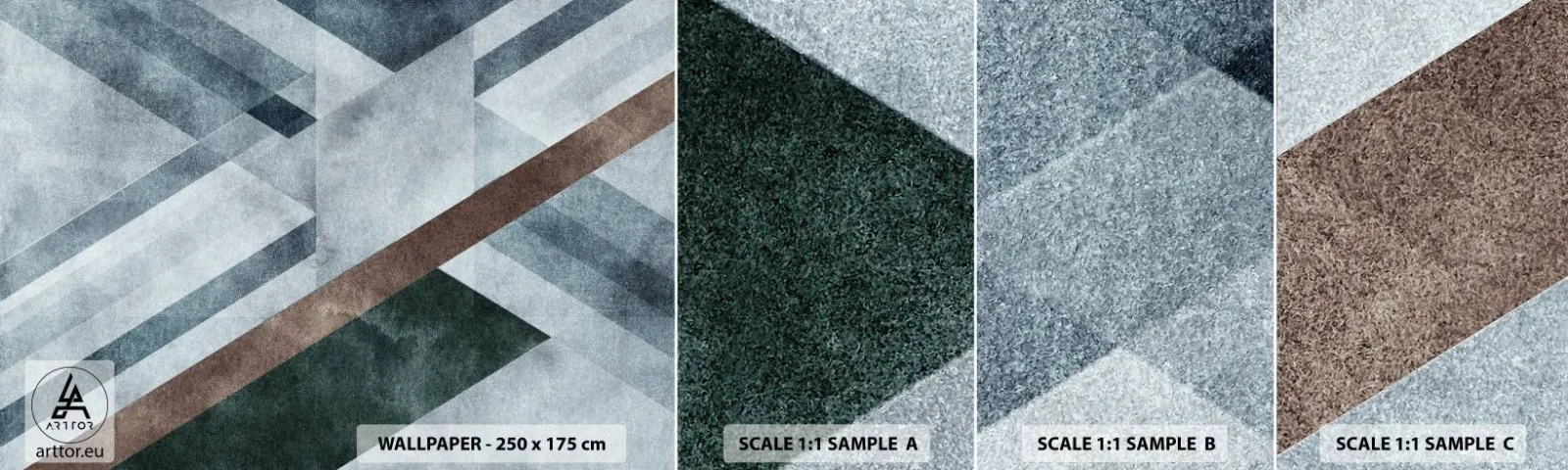 Fototapet Prøve Standard Eco - Sofistikeret elegance i geometri - Linjer, Geometri, Abstraktion - 100x30 cm