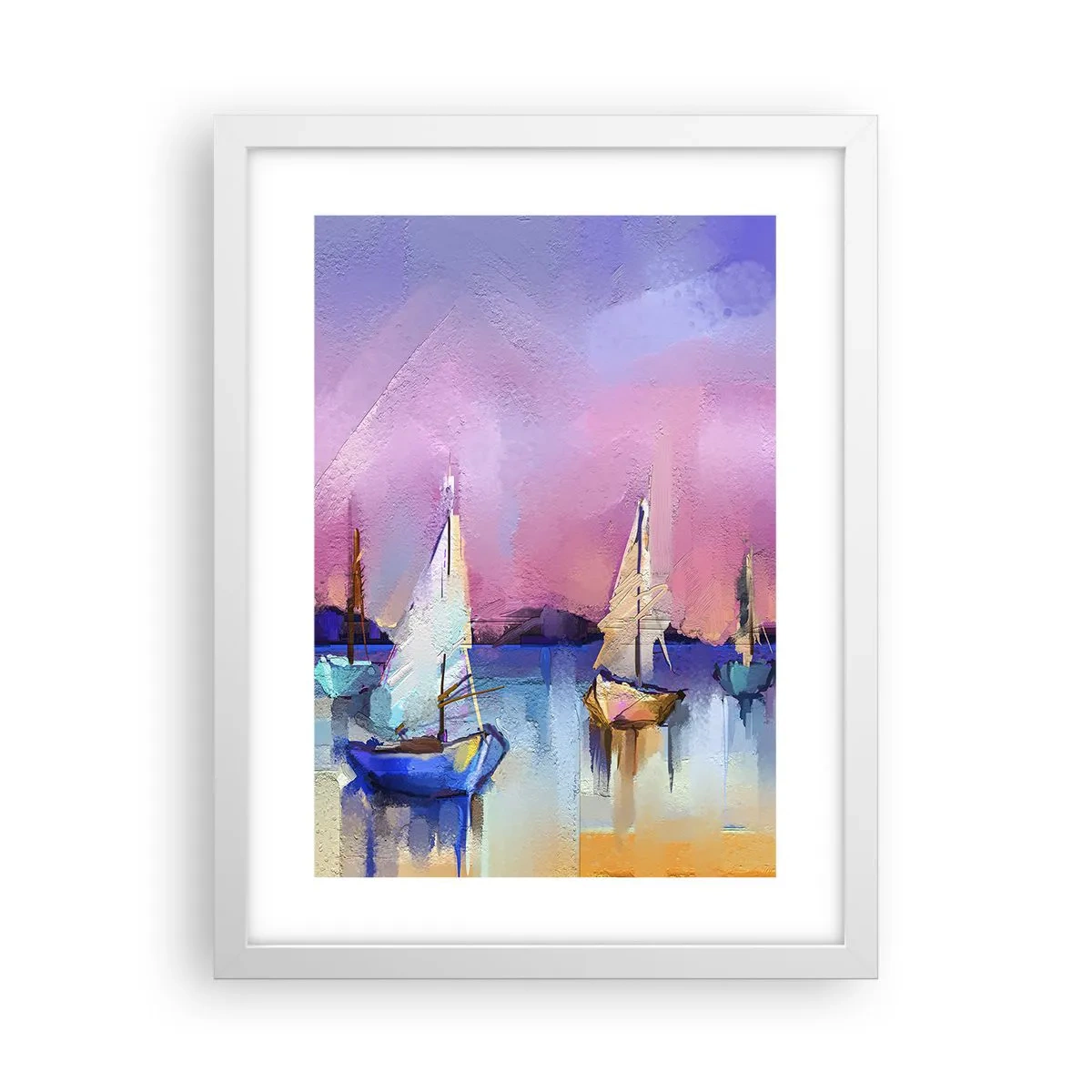 Plakat i hvid ramme - Retning: brede farvande - 30x40 cm