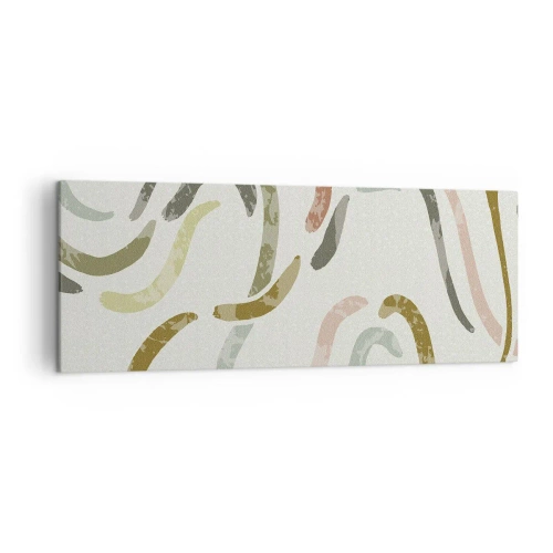 Lærredstryk - Billede på lærred - Abstraktionens glade dans - 140x50 cm