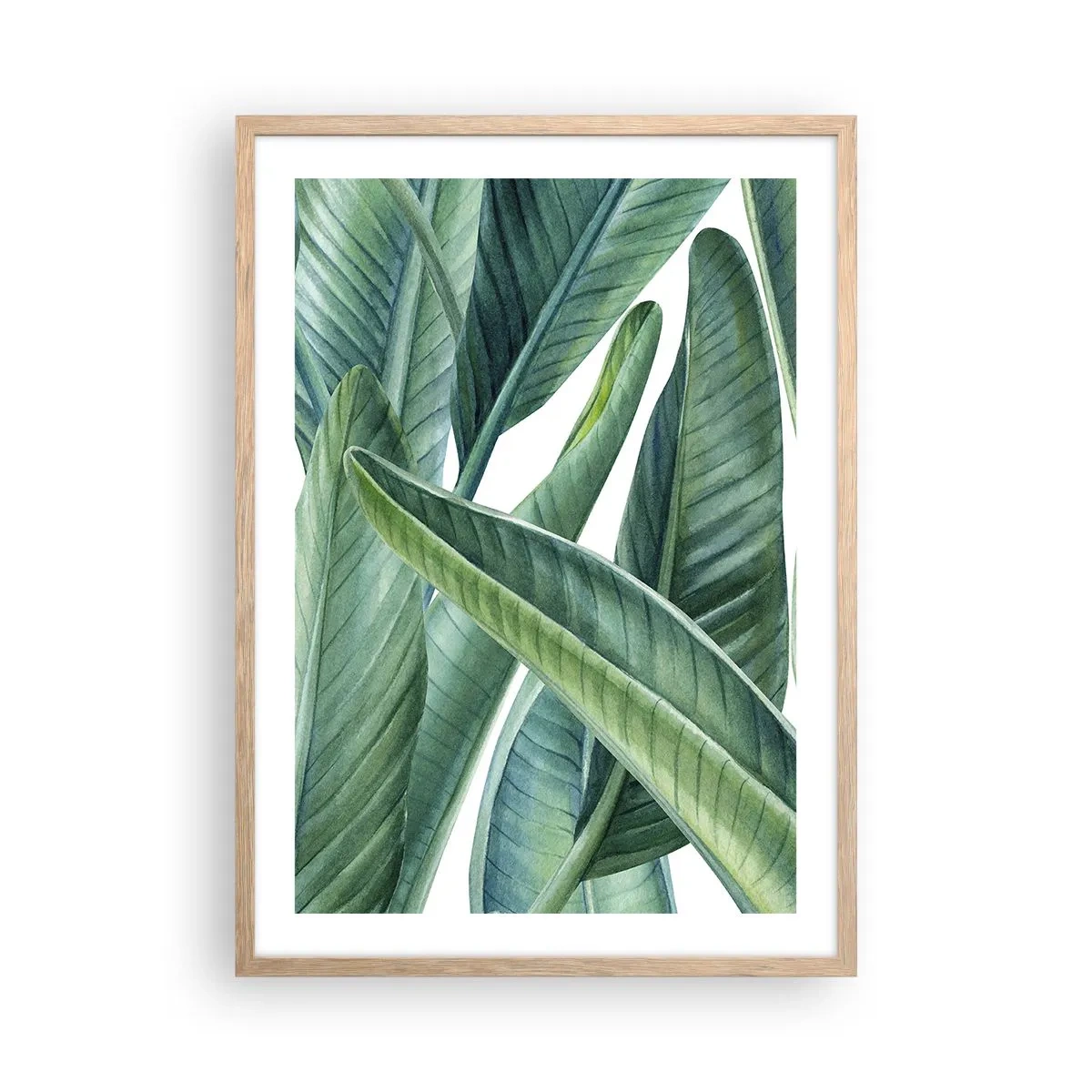 Plakat i ramme af lyst egetræ - Det grønne i sig selv - 50x70 cm