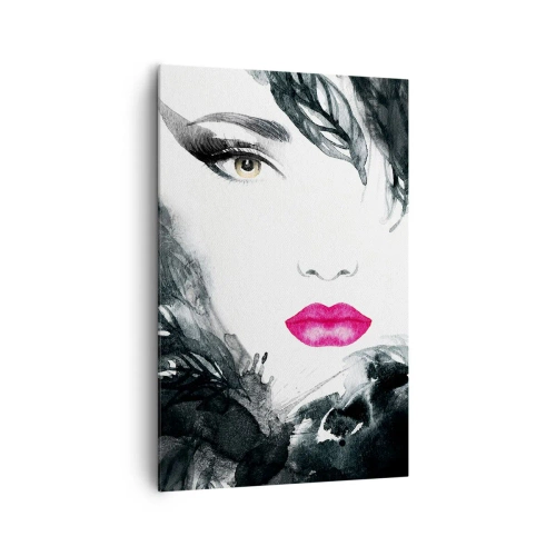 Lærredstryk - Billede på lærred - OBS! Femme fatale - 80x120 cm