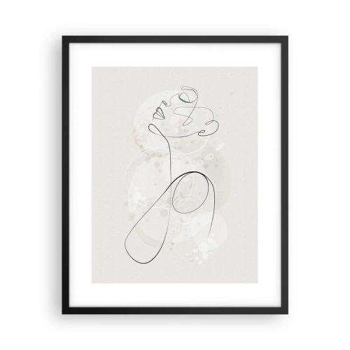Plakat i sort ramme - Spiralen af skønhed - 40x50 cm