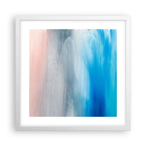 Plakat i hvid ramme - Elementer: luft - 40x40 cm