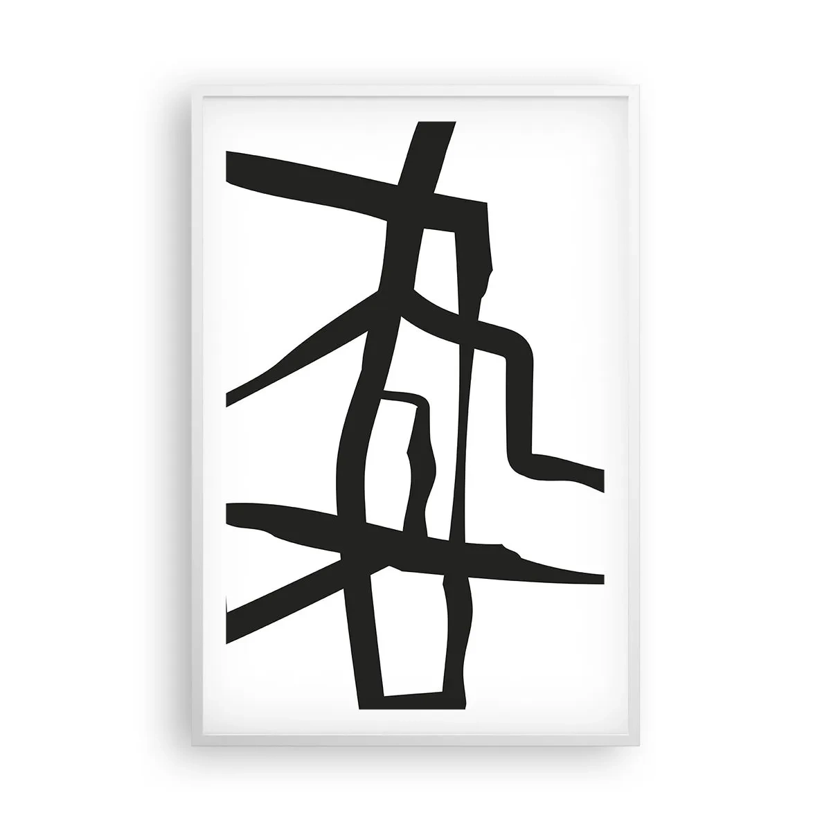 Plakat i hvid ramme - Sort og hvid konstruktion - 61x91 cm