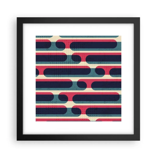 Plakat i sort ramme - Indad og fremad - 30x30 cm