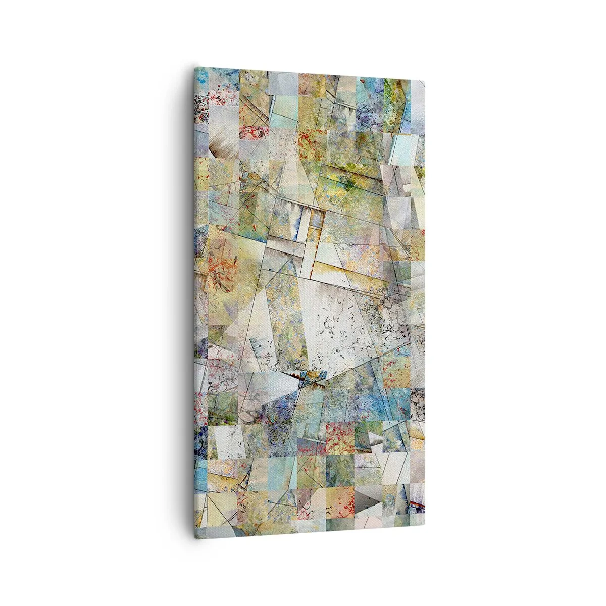 Lærredstryk - Billede på lærred - Geometrisk ommøblering - 55x100 cm