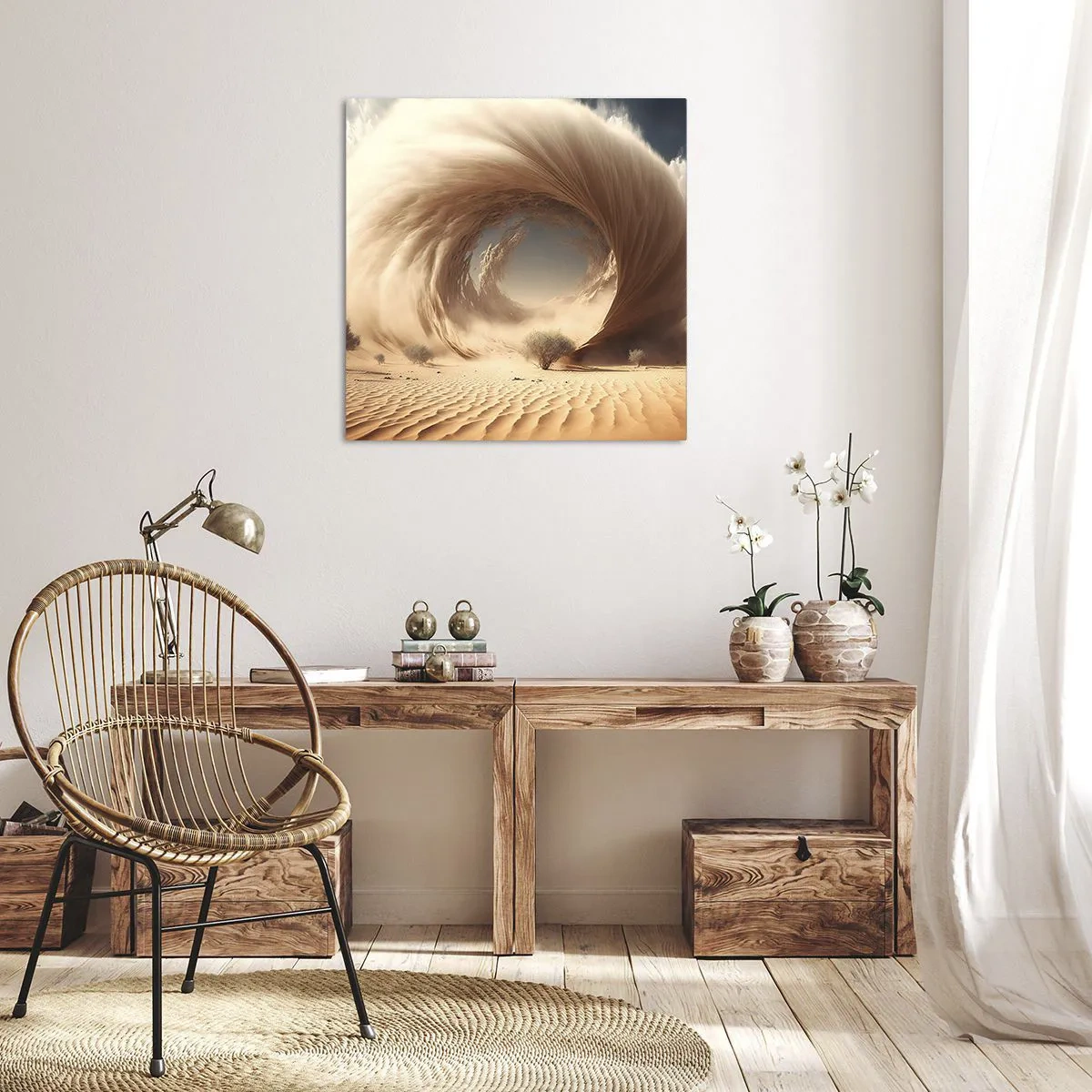 Lærredstryk - Billede på lærred - Åben portal - 70x70 cm